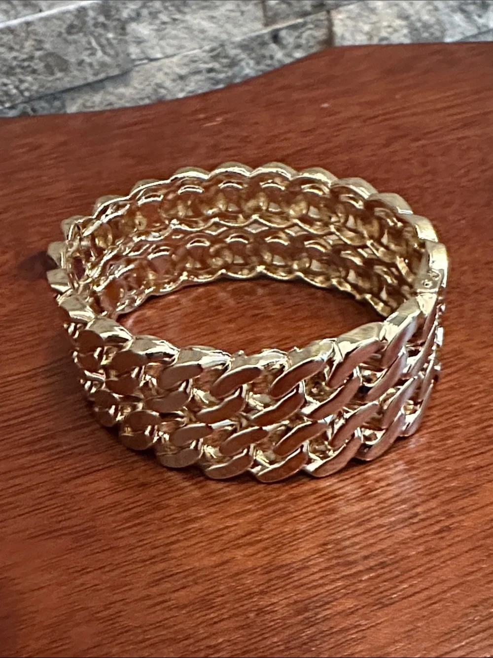 Fashion Jewelry Gold Multi-Row Chain Bracelet